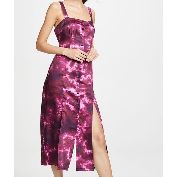 CINQ A’ Sept’ size 2 NWT tie dye Alexa button down dress - Picture 7 of 15